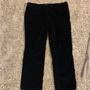Calliope Black Velvet look ankle crop Pants straight leg size Large